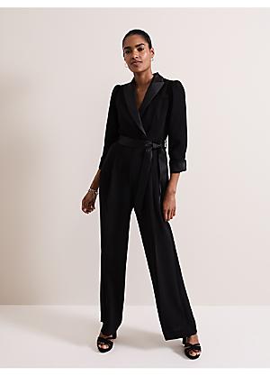 phase eight jersey spot culotte jumpsuit