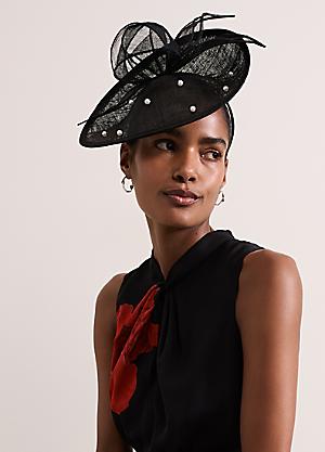 Black and ivory fascinator hat online