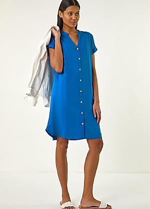 linen shift dresses uk Shift Dresses Cotton Day Dresses Uk Royal Blue Linen Mix Shift Dress Roman UK