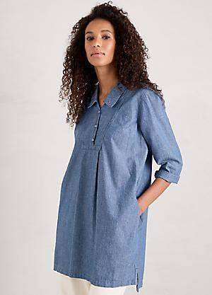 Needlework Longline Shirt - Organic cotton - Seasalt Cornwall