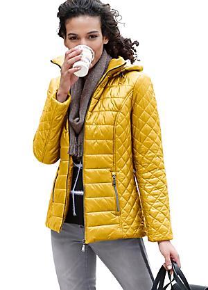 mustard quilted jacket womens