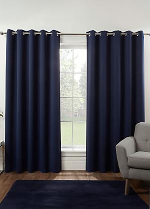 Home Curtains Montreal Thermal Velour Lined Pencil Pleat Door