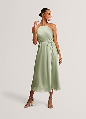 ted green dress Ted Baker London Green Satin Maxi Dress