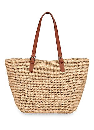 Neutral Straw Bibi Crossbody Bag, WHISTLES