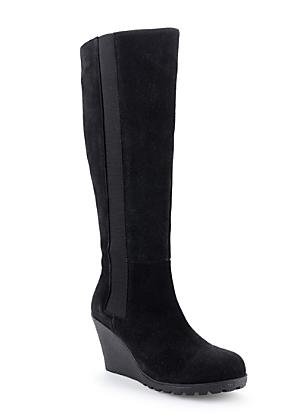 mid calf womens wedge boots