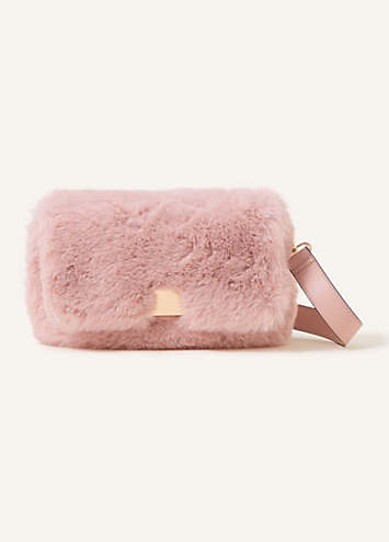 Faux Fur Bucket Crossbody Bag
