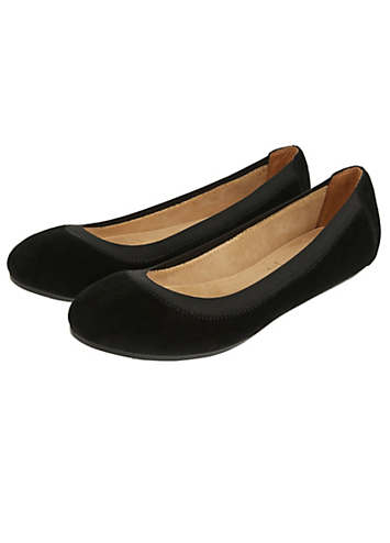 Accessorize Suede Elasticated Ballerina Flats Kaleidoscope