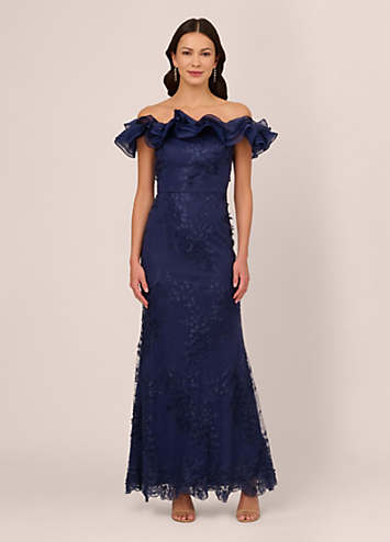 Adrianna Papell Floral Fantasy Gown main image 0
