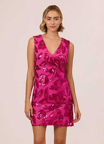 Adrianna Papell - Floral Print Short Dress AP1E200381 main image 0