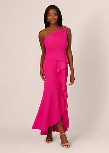 【海外限定】AdriannaPapell ドレス☆Asymmetric Stretch Crepe Buy Adrianna Papell Stretch Crepe Long Dress from Next USA