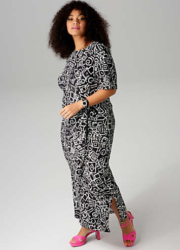 Aniston Sequin & Embroidered Detail Maxi Dress