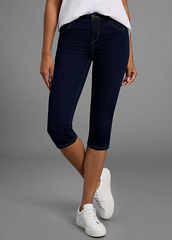 Jean Capri Fille Arizona - Taille 8, Denim Bleu, Coton/polyester/spandex