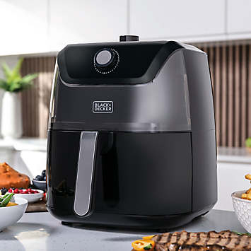 Black Decker BXAF17073GB 7 Litre Manual Air Fryer Black by