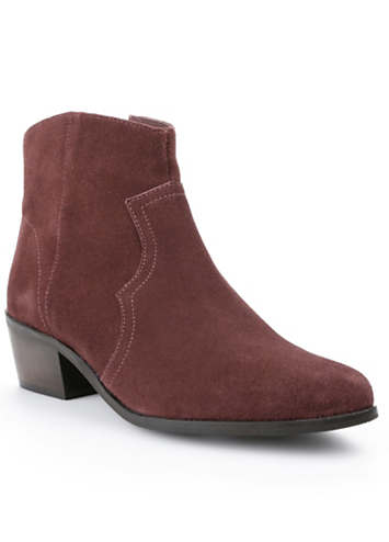 burgundy suede boots