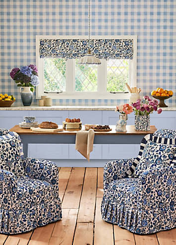 Cath Kidston Painted Gingham Wallpaper Kaleidoscope