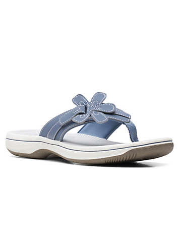 Clarks blue flip store flops