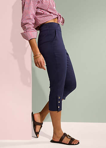 royal blue cropped trousers