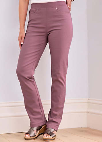 Cotton Traders Premium Pull-On Straight-Leg Twill Trousers | Kaleidoscope