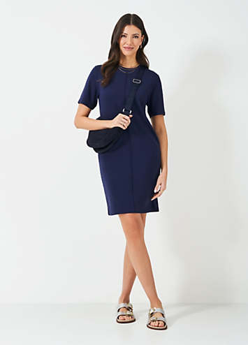 Crew Clothing Company Ebony Ponte Shift Dress Kaleidoscope