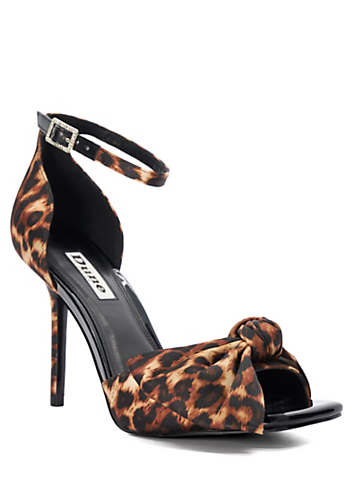 Dune London Mannequin Leopard Print Bow Sandals | Kaleidoscope