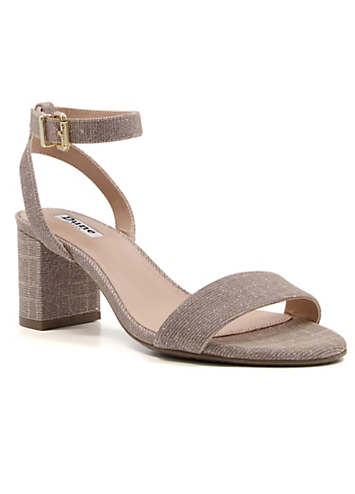 rose gold block sandals