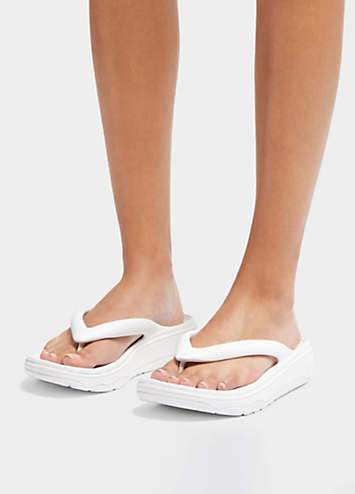 ◆Fitflop◆ [RELIEF] RECOVERY WOVEN WHITE WOMEN TOE POST Women's Relieff Relieff Rubber Toe-Posts | FitFlop US
