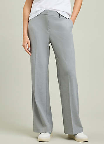 Freemans Grey Wide Leg Trousers | Kaleidoscope