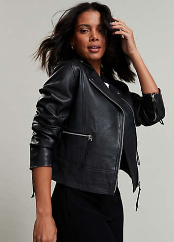 Freemans Leather Biker Jacket | Kaleidoscope