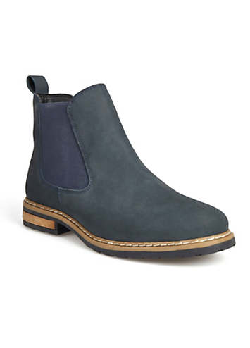 Navy leather hot sale chelsea boots