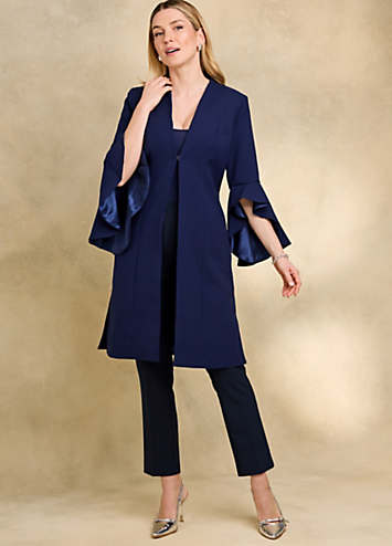 Frill Sleeve Dress Coat by Kaleidoscope | Kaleidoscope