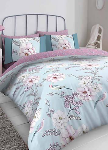 Copripiumino King Size Gaveno - Motivo Fiori Uccellino, Reversibile, Poliestere E Cotone - Foto 10