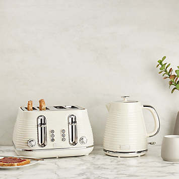 Haden Devon Cream Twin Pack Kettle Slice Toaster Kaleidoscope