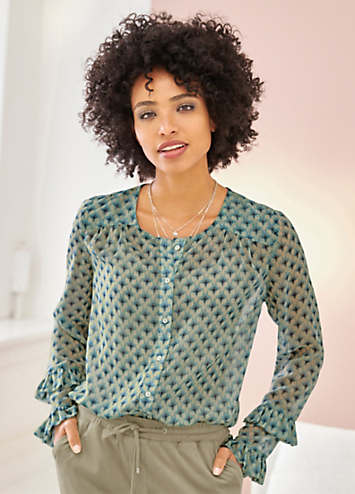 Kaleidoscope Tops And Blouses 2026.Heine Transparent Printed Blouse | Kaleidoscope