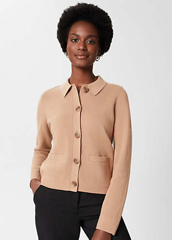 Hobbs Mia Knitted Jacket Hobbs Camel | Kaleidoscope