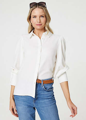 Itzel Puff Sleeve Oversize Shirt main image 0