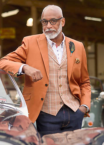 Joe Browns Terracotta Blazer with Palm Leaf Lining | Kaleidoscope