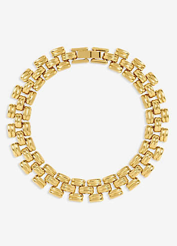 Jon Richard Gold Plated Gate Chain Bracelet | Kaleidoscope
