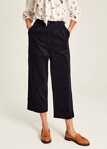 Corduroy cropped wide hot sale leg trousers