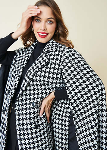 限定数のみ！ クラネ コート MIX HOUNDSTOOTH CAPE COAT