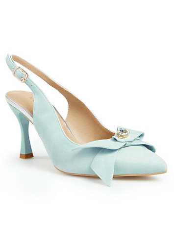 Pale blue suede court clearance shoes