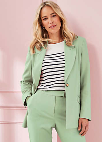 Blazer Light Green Coat Womens Women Light Green Blazer Half