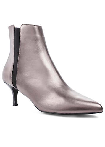 pewter ankle boots