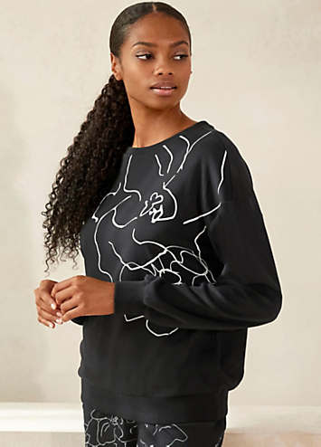 LASCANA Logo Print Sweatshirt | Kaleidoscope