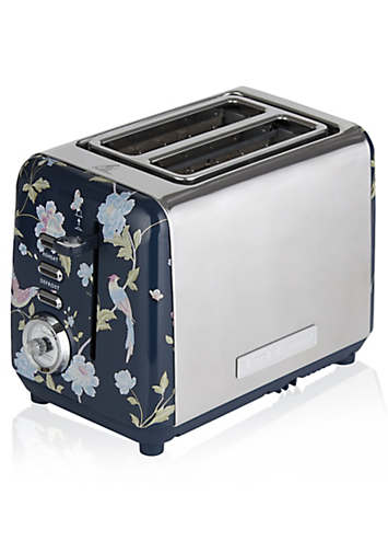 Laura Ashley Elveden 2 Slice Toaster - Navy | Kaleidoscope