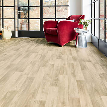 Likewise Rugs & Matting Verdi Light Oak Plank Effect Vinyl Flooring ...