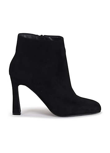 Linzi Winx Black Faux Suede Heeled Ankle Boots | Kaleidoscope