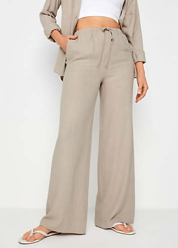 Tie Waist Wide Leg Pants For Tall Women Long Tall Sally Linen Tie