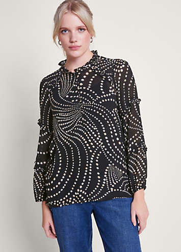 Kaleidoscope Tops And Blouses 2026.Monsoon Dora Spot Blouse | Kaleidoscope