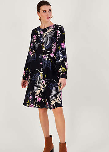 Monsoon Elsie Printed Tea Dress in Sustainable Viscose | Kaleidoscope