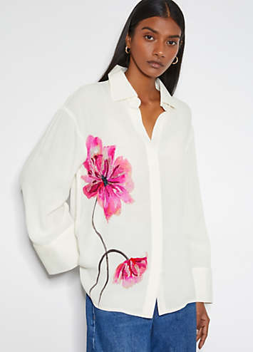 Monsoon Fleur Embroidered Flower Shirt | Kaleidoscope